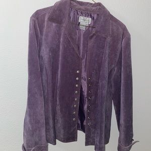 Awesome vintage dusty purple suede coat